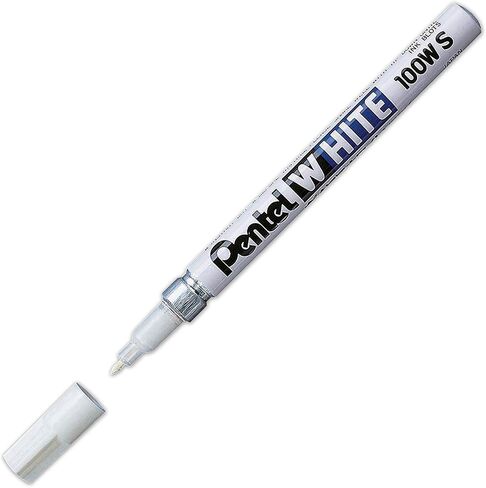 Pentel Permanent Marker, White, Fine Point, 1-Pack (100W-S) in Saudi Arabia