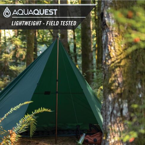 AquaQuest Safari Tarp – Lightweight Waterproof (5,000mm) Seam-Taped Ripstop Rain Fly for Backpacking, Thru-Hiking & Hammock Camping in Kuwait