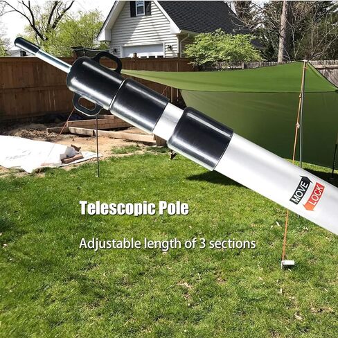 Orgrimmar مجموعة أعمدة قماش القنب القابلة للتعديل من 2 قضبان ألومنيوم متداخلة قابلة للحمل وخفيفة الوزن بديلة لأعمدة الخيمة للتخييم والمظلة وحقيبة الظهر والمشي لمسافات طويلة وأرجوحة المطر in Kuwait