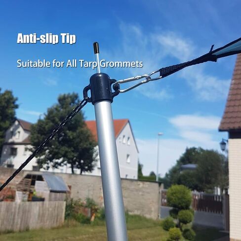 Orgrimmar مجموعة أعمدة قماش القنب القابلة للتعديل من 2 قضبان ألومنيوم متداخلة قابلة للحمل وخفيفة الوزن بديلة لأعمدة الخيمة للتخييم والمظلة وحقيبة الظهر والمشي لمسافات طويلة وأرجوحة المطر in Kuwait