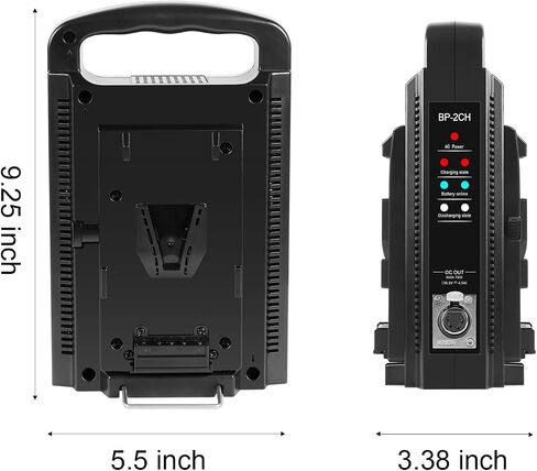 GVM 2 Packs 95Wh 6600mAh V Mount Battery with Charger+Power Cable Compatible Video Camera Camcorder Broadcast LED Light Replacement Brick for DSLR, Camera Battery with D-Tap and DC Output USB Ports in Saudi Arabia