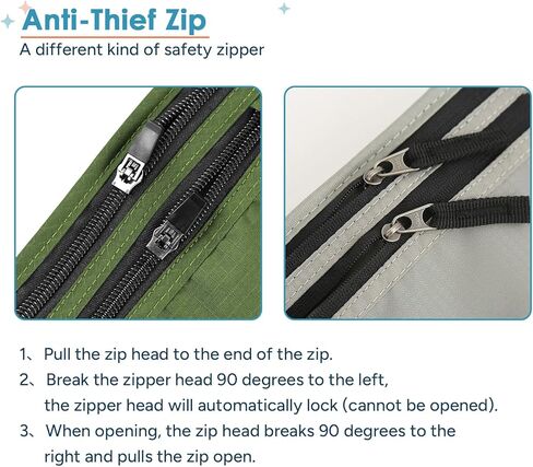 travel inspira RFID Blocking Travel Money Belt with Anti-Thief Zip - Slim Passport Holder and Travel Pouch to Secure Cash, Cards and Documents * 2Pack in Kuwait