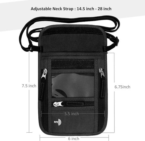 Travel Accessories Bundle: Travel Neck Wallet Pouch & Travel Money Belt with RFID Blocking in Saudi Arabia