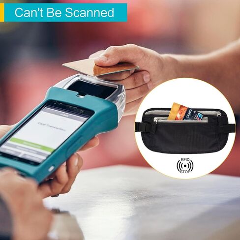 حزام نقود السفر - حامل جواز السفر النحيف RFID الذي يحجب حقيبة السفر لحماية النقود وبطاقات الائتمان والسفر in Kuwait
