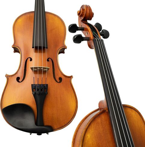 Louis Carpini G2 Violin Outfit 4/4 Full Size - Carrying Case and Accessories Included - Solid Maple Wood and Ebony Fittings By Kennedy Violins in Saudi Arabia