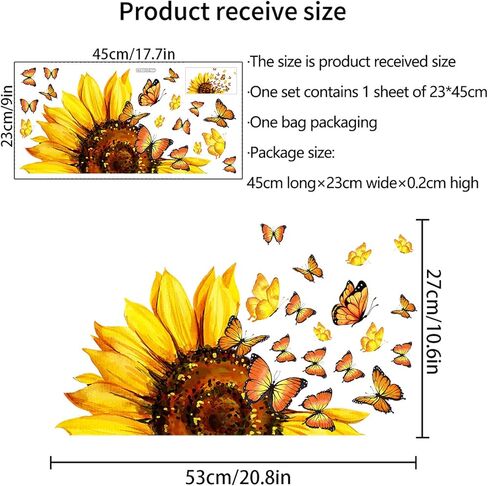 نافذة يتمسك زهرة فراشة ملصقات نافذة DIY جل عباد الشمس نافذة يتمسك على الوجهين الأزهار نافذة الشارات للنوافذ الزجاجية الديكور الربيع لوازم الحفلات in Kuwait