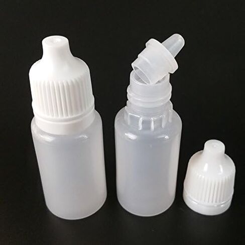 100/50PCS Plastic Eye Dropper Bottle Dropper Bottle, 10ML Empty Plastic Squeezable Eye Dropper bottle LDPE with Childproof Cap (100pcs Dropper Bottle) in Saudi Arabia