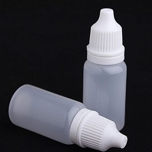 100/50PCS Plastic Eye Dropper Bottle Dropper Bottle, 10ML Empty Plastic Squeezable Eye Dropper bottle LDPE with Childproof Cap (100pcs Dropper Bottle) in Saudi Arabia
