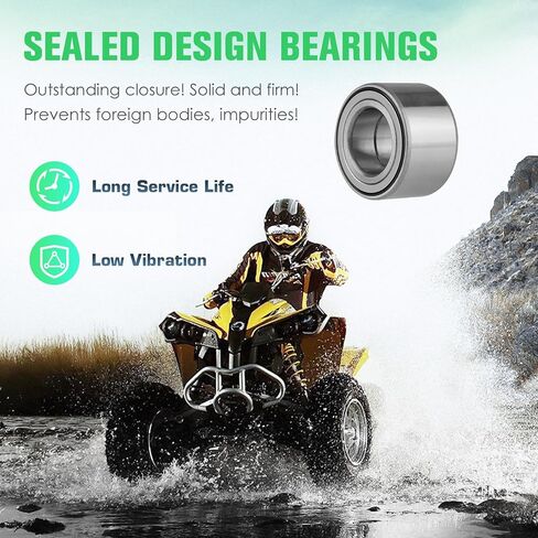 Youxmoto محاور السيرة الذاتية الأمامية + الخلفية ومجموعة محمل العجلات مناسبة لـ Polaris Sportsman 400 500 600 700/ لـ Magnum 330 2002 2003 2004؛ 4340 كرومولي ستيل CV محور القيادة نصف عمود، 4 مجموعات in Saudi Arabia