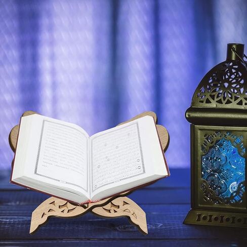 DOITOOL 2 قطعة حامل خشبي للكتاب المقدس حامل عرض الكتاب المقدس من Quaran حامل كتاب الصلاة الديني القابل للطي لمستلزمات الكنيسة والمصلى in Kuwait