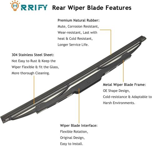 ORRIFY Rear Windshield Wiper Blade Arm Set for KIA Sportage 2005-2010, for Hyundai Tucson 2005-2009 Rear Windsheild Back Wiper Arm and wiper Blade with Cover Assembly in Saudi Arabia