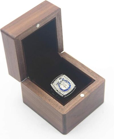 مانينغ 'المهور 2006 أبطال العالم طبق الأصل خواتم مع الجوز الأسود صندوق خشبي عيد الميلاد زخرفة الهدايا للرجال الأولاد الأطفال النساء الآباء الشباب in Kuwait