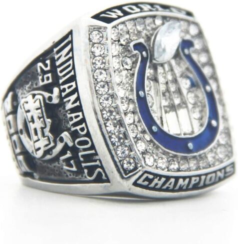 مانينغ 'المهور 2006 أبطال العالم طبق الأصل خواتم مع الجوز الأسود صندوق خشبي عيد الميلاد زخرفة الهدايا للرجال الأولاد الأطفال النساء الآباء الشباب in Kuwait