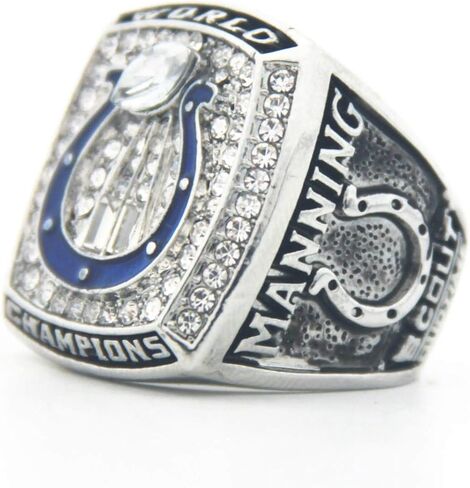 مانينغ 'المهور 2006 أبطال العالم طبق الأصل خواتم مع الجوز الأسود صندوق خشبي عيد الميلاد زخرفة الهدايا للرجال الأولاد الأطفال النساء الآباء الشباب in Kuwait