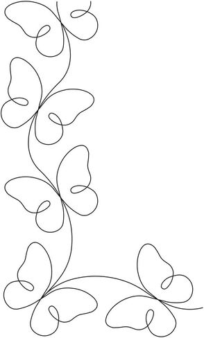 Generic Quilting Creations Stencils for Machine and Hand Quilting,2 Reusable Butterfly Design Plastic Quilt Stencil Template for Borders,Background,Block Patterns,Stencil Set Includes Guide in Saudi Arabia