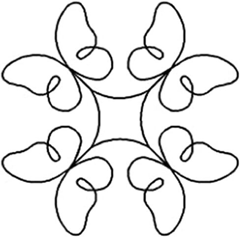Generic Quilting Creations Stencils for Machine and Hand Quilting,2 Reusable Butterfly Design Plastic Quilt Stencil Template for Borders,Background,Block Patterns,Stencil Set Includes Guide in Saudi Arabia