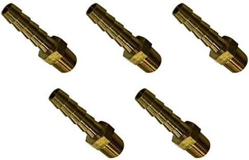 EDGE INDUSTRIAL 1/4" معرف خرطوم إلى 1/8" ذكر BSP BSPT تركيب نحاسي مستقيم الوقود / الهواء / الماء / الزيت / الغاز / WOG (الكمية 25) in Kuwait