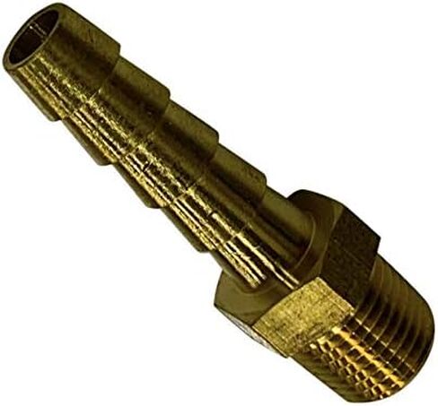 EDGE INDUSTRIAL 1/4" معرف خرطوم إلى 1/8" ذكر BSP BSPT تركيب نحاسي مستقيم الوقود / الهواء / الماء / الزيت / الغاز / WOG (الكمية 25) in Kuwait