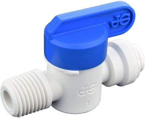 John Guest 1/4 OD Inch x 1/4 NPT Inch Speedfit to Male Shut Off Valve, Push to Connect Plastic Plumbing Fitting, PPSV010822WP in Saudi Arabia
