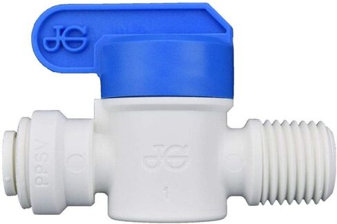 John Guest 1/4 OD Inch x 1/4 NPT Inch Speedfit to Male Shut Off Valve, Push to Connect Plastic Plumbing Fitting, PPSV010822WP in Saudi Arabia