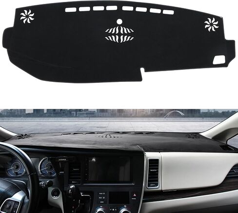 غطاء لوحة القيادة HanLanKa غطاء لوحة القيادة متوافق مع Toyota Sienna 2004 2005 2006 2007 2008 2009 2010 غطاء حماية لوحة القيادة (رمادي داكن) in Kuwait