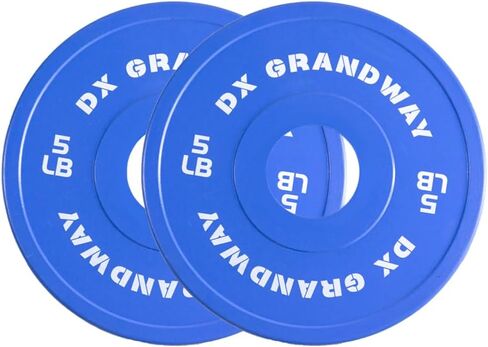 لوحات وزن متغيرة للياقة البدنية من DX Grandway 1.25 رطل 2.5 رطل 5 رطل، لوحات دعم لوحات أولمبية لرفع الأثقال، لوحات وزن ممتصة للصدمات من الفولاذ المطاطي، لوحات وزن لتدريب القوة in Kuwait