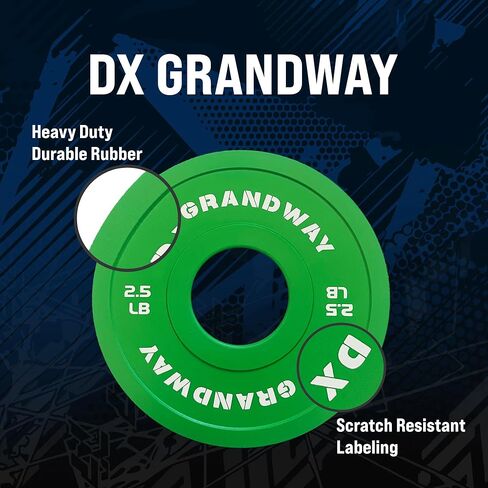 DX Grandway Fitness Change Weight Plates 1.25LB 2.5LB 5LB Pairs Support Plates Olympic Plates for Weight Lifting Bumper Weight Plates Steel Rubber Strength Training Weight Plates in Kuwait