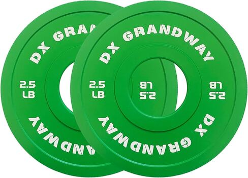 DX Grandway Fitness Change Weight Plates 1.25LB 2.5LB 5LB Pairs Support Plates Olympic Plates for Weight Lifting Bumper Weight Plates Steel Rubber Strength Training Weight Plates in Kuwait