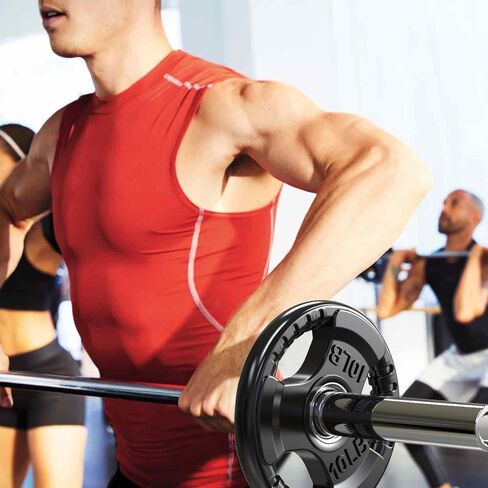 Olympic Rubber Grip Plates for Barbell, 2-Inch Weight Plates for Weight lifting and Strength Weights Training in Home & Gym(10LB-Pair) in Kuwait