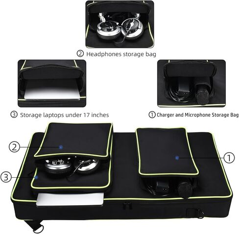 Portable Soft Case for Pioneer DJ DDJ-FLX10, Carry Case Shoulder Strap DJ Mixer Gig Bag Thickened Protective Bag Compatible with DDJ 1000,1000SRT,DDJ FLX10 DJ Controller (Black) in Saudi Arabia