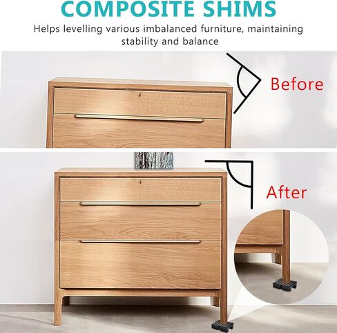 حشوات مركبة 80 قطعة من Elesunory للاستخدام الداخلي/الخارجي، حشوات مركبة بدرجة احترافية 4 بوصة، حشوات بلاستيكية للتسوية، لا تتعفن أبدًا مستويات الأثاث، سهلة التركيب لمستوى الطاولة، حشوات مرحاض النوافذ in Kuwait