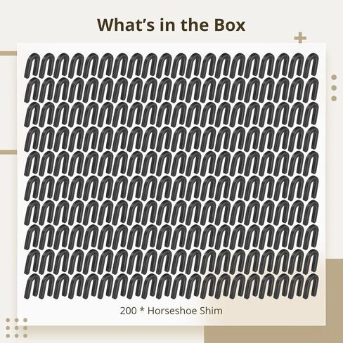 200 قطعة من حشوات حدوة الحصان مقاس 1/4 بوصة، حشوات حدوة حصان بلاستيكية سوداء للتسوية، حشوات بلاط فواصل سيراميك على شكل حرف U in Kuwait