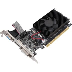 بطاقة رسومات VBESTLIFE GT610 سعة 2 جيجابايت، وحدة معالجة الرسومات DDR3 64 بت، بطاقة فيديو للألعاب PCIE 2.0 X16 للكمبيوتر المكتبي مع منافذ DVI وVGA وHDMI in Kuwait