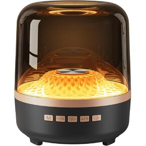 Bluetooth Speaker with HD Sound and Lights, Portable Wireless, Long-lasting battery life, TWS Pairing, for Home/Party/Outdoor/Travel/Beach, Stocking Stuffers, White Elephant Gifts for Adults (Black) in Saudi Arabia