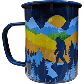 كوب بيج فوت بطول 4.75 سم من المينا للقهوة والشاي والكاكاو والتخييم والسفر كوب ساسكواتش يتي in Kuwait