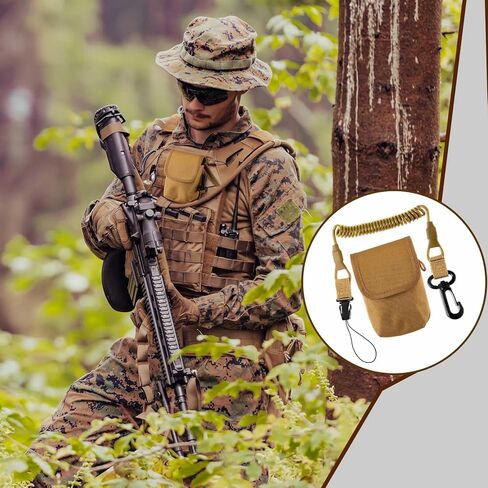 حقيبة Zonon Rangefinder مع حبلين، حزام أمان ملفوف مرن وخطاف، حزام/حلقة مغناطيسية متوافقة للصيد ومشاهدة الطيور، حماية ملحقات الصيد الخاصة بك (جهاز تحديد المدى غير متضمن) in Kuwait