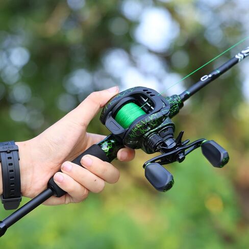 Sougayilang Casting Fishing Rod Combos, IM6 Graphite 2Pc Blanks, Anti-Reverse Baitcasting Reel, Stainless Steel Guides in Saudi Arabia
