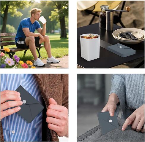 Silicone Foldable Cup – Foldable Travel Cup, Suitable for Camping, Hiking, and Outdoor Activities | Ieak-Proof Portable Drinking Cup | Wallet-sized, can Hold other Small Items (250ml) in Saudi Arabia