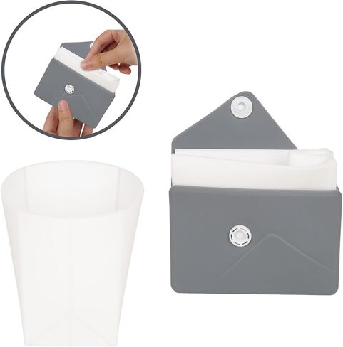 Silicone Foldable Cup – Foldable Travel Cup, Suitable for Camping, Hiking, and Outdoor Activities | Ieak-Proof Portable Drinking Cup | Wallet-sized, can Hold other Small Items (250ml) in Saudi Arabia