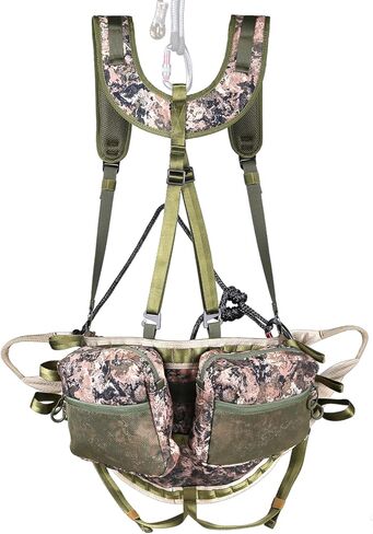 UIIHUNT Hunting Saddle, The Gen 3 Hunting Saddle, Lightweight Tree Saddle, Comfortable Saddle Hunting Kit, Includes Bridge, Expandable Saddle, 2X Tree Saddle Dump Pouch and Suspenders in Saudi Arabia