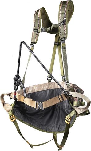 UIIHUNT Hunting Saddle, The Gen 3 Hunting Saddle, Lightweight Tree Saddle, Comfortable Saddle Hunting Kit, Includes Bridge, Expandable Saddle, 2X Tree Saddle Dump Pouch and Suspenders in Saudi Arabia