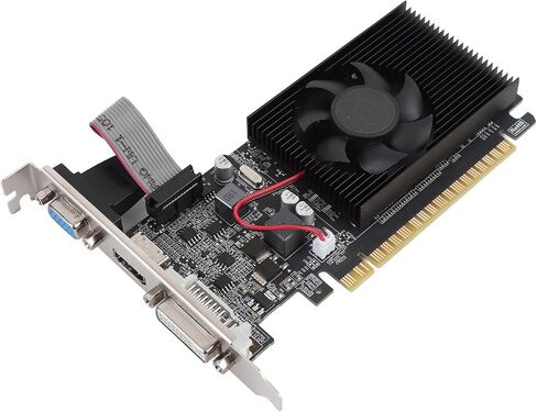 بطاقة رسومات VBESTLIFE GT610 سعة 2 جيجابايت، وحدة معالجة الرسومات DDR3 64 بت، بطاقة فيديو للألعاب PCIE 2.0 X16 للكمبيوتر المكتبي مع منافذ DVI وVGA وHDMI in Saudi Arabia