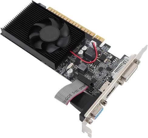 بطاقة رسومات VBESTLIFE GT610 سعة 2 جيجابايت، وحدة معالجة الرسومات DDR3 64 بت، بطاقة فيديو للألعاب PCIE 2.0 X16 للكمبيوتر المكتبي مع منافذ DVI وVGA وHDMI in Saudi Arabia