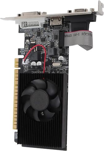 بطاقة رسومات VBESTLIFE GT610 سعة 2 جيجابايت، وحدة معالجة الرسومات DDR3 64 بت، بطاقة فيديو للألعاب PCIE 2.0 X16 للكمبيوتر المكتبي مع منافذ DVI وVGA وHDMI in Saudi Arabia