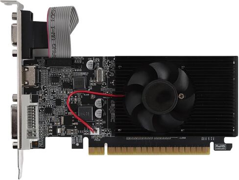 بطاقة رسومات VBESTLIFE GT610 سعة 2 جيجابايت، وحدة معالجة الرسومات DDR3 64 بت، بطاقة فيديو للألعاب PCIE 2.0 X16 للكمبيوتر المكتبي مع منافذ DVI وVGA وHDMI in Saudi Arabia