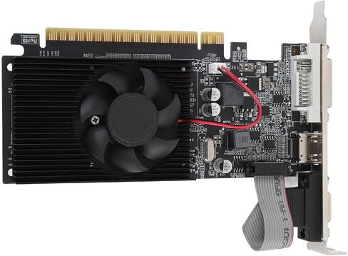 بطاقة رسومات VBESTLIFE GT610 سعة 2 جيجابايت، وحدة معالجة الرسومات DDR3 64 بت، بطاقة فيديو للألعاب PCIE 2.0 X16 للكمبيوتر المكتبي مع منافذ DVI وVGA وHDMI in Saudi Arabia