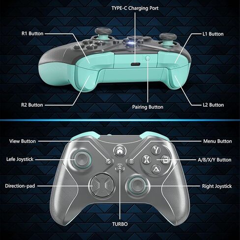 Gamrombo 2 Pack Wireless Controller Replacment for Xbox,Compatible with Xbox One,Xbox Series X/S, with Turbo/Macro Function/3.5mm Headphone Jack, Need Update The Software to Pair with The Xbox in Saudi Arabia