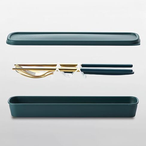 3pcs Travel Utensils with Case,Portable Silverware Set for Work, Stainless Steel Reusable Travel Cutlery Set, Fork and Spoon Set for Camping, Picnic, Gadgets, Lunch Box for Men, Black in Saudi Arabia