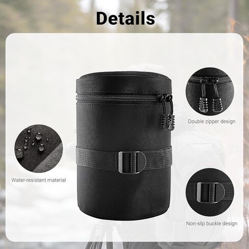 حقيبة عدسة كاميرا احترافية، كاميرا DSLR مبطنة مقاومة للماء وحقيبة عدسة بدون مرآة مع حلقة حزام (M) in Kuwait
