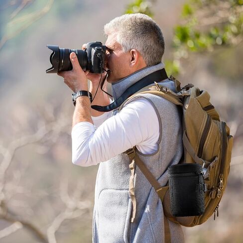 حقيبة عدسة كاميرا احترافية، كاميرا DSLR مبطنة مقاومة للماء وحقيبة عدسة بدون مرآة مع حلقة حزام (M) in Kuwait